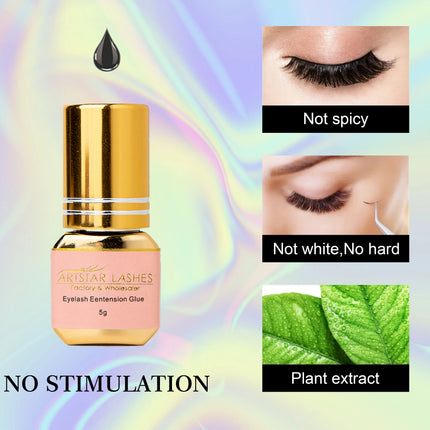 ARTSTAR 5ml Eyelash Glue Extensions 0.5S/1S/2S Fast Drying Lashes Extension Adhesive Low Smell Long Lasting Lash Glue