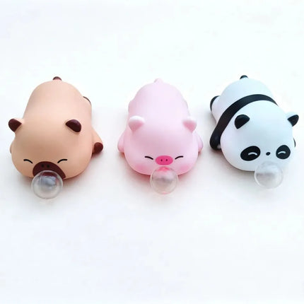 -Cute Animal Bubble Squeeze Toys, Panda & Pig Slow Rebound Squishies Office Gags and Stress Relief Viral Desk Gadgets for Pranks