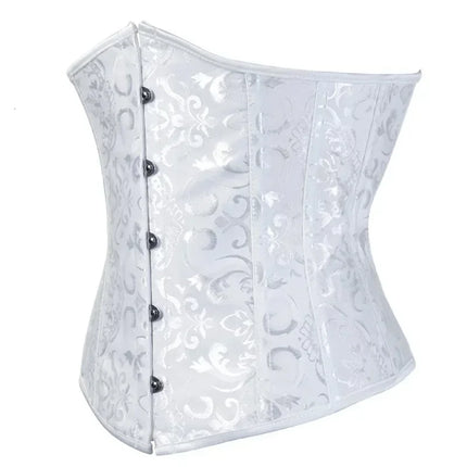 Women Corsets Bustiers Sexy Jacquard Underbust Corset Plastic Bones Korset Basques Shaper Elegant Waist Bustier Top