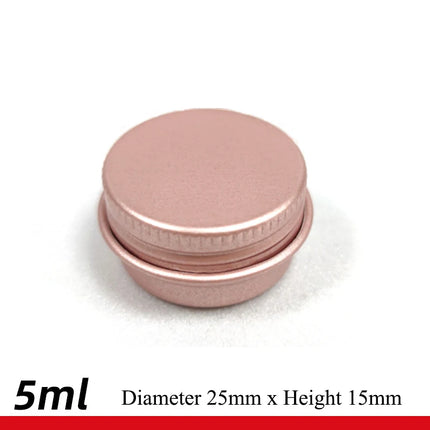 10/20/50/100pcs 5ml 10ml Matte Rose Gold Jar 30ml Cream Pink Aluminum Case 50ml 60ml Lip Balm Pot Cosmetic Container 150ml 4201