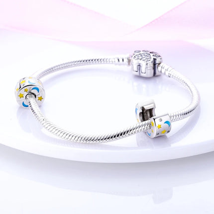 925 Silver Clasp Clip Spacer Stopper Beads Charms & Safety Chain  Clasp Charm Bead Fit Original Bracelet DIY Jewelry