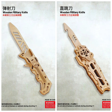 Explosions Laser Folding 3D Hand-made Jigsaw Puzzle Wooden Assembling Parent-child Butterfly Model Knife Boy Gift