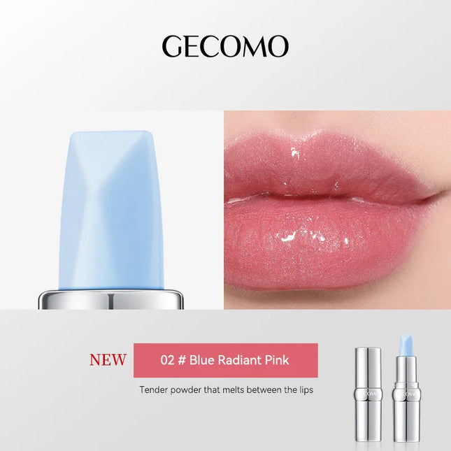 Gecomo Temperature Color Change Lip Balm Long-Lasting Hydration Soft Moisturizing Deep Nourishment Fine Glitter Anti-Wrinkle Enhance Complexion Lip Care