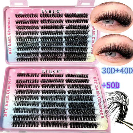540Pcs 5D Fluffy 10-18mm Mix Lashes Cluster 30D-100DThick Eyelash D/CC Curl Individual Lashes DIY Lash Extensions Eyelashes