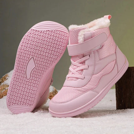 2024 Kids Wide Toe Barefoot Snow Boots | Boys/Girls Winter Minimalist Sneakers | Girls Boys Warm Boot Toddler Little Big Kids