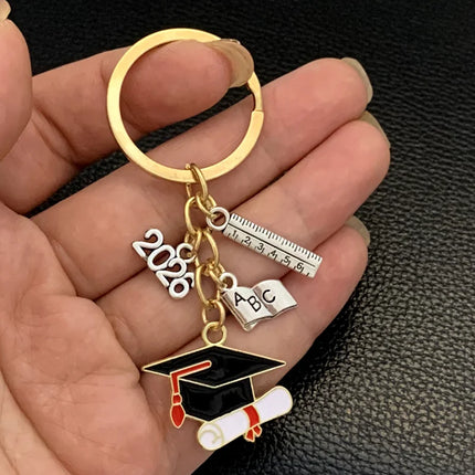 2026 Graduation Gown Cap KeyChain Ring Student Women Jewelry Personalized Accessories Fashion Pendant Gifts Forever