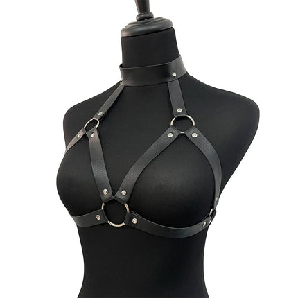 Women Sexy Chest Harness Leather Bondage Lingerie Erotic Body Belt Mature Suspenders Garter Belt Bdsm Fetish Underwear Accessory