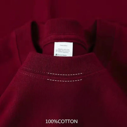 Heavy Weight 425 grams Men T Shirt Cotton Half Sleeve Breathable High Quality Round Neck Basic Tops Men Summer T-Shirt
