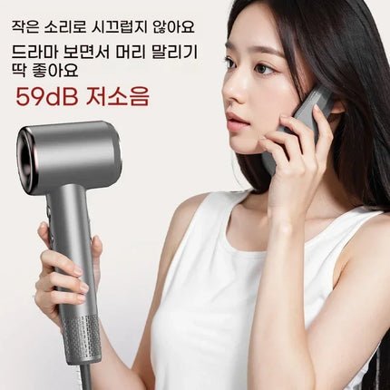 Portable High-Speed Negative Ion Hair Dryer for Home Use Bladeless Fast Drying Quiet Lightweight Hair Care 1500W BLDC Motor