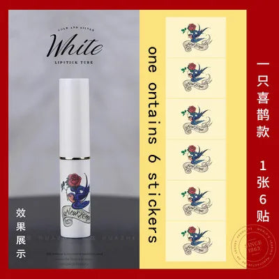 10/30/50/100pcs Direct Filling Empty Lipstick Tube Lip Balm Container Plastic Lipstick Shell Cosmetics Packaging Box And Sticker