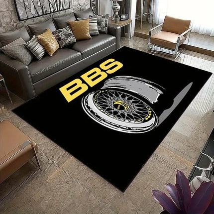 Racing Theme Carpet Mat Rug - Motorcycle & Sports Car Design Home Decoration for Game Room Living Room Rugs for Bedroom Carpet