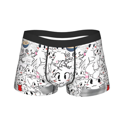 Men's Boykisser Silly Cat Underwear Cute Furry Funny Boxer Briefs Shorts Panties Homme Soft Underpants Plus Size