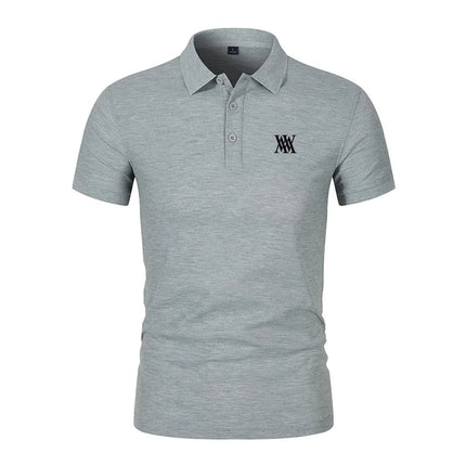 Men's anti-pilling polo shirt with flip collar, casual business fashion, slim fit polo shirt, new for summer 2026