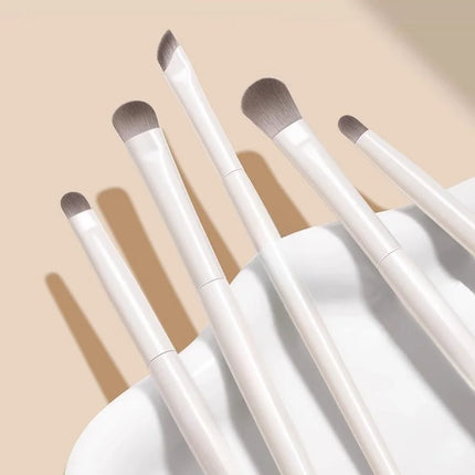 5/8/10Pcs Natural Eye Makeup Brushes Set Detail Eyeshadow Brush Makeup Brush White Ultra Soft Eyeshadow Eyeliner Makeup Tool