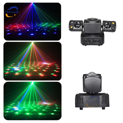 RGBW 60W Party Effect Beam Red And Green Laser Strobe With Aperture Remote Control DMX512 DJ Disco Bar KTV Christmas Stage Light