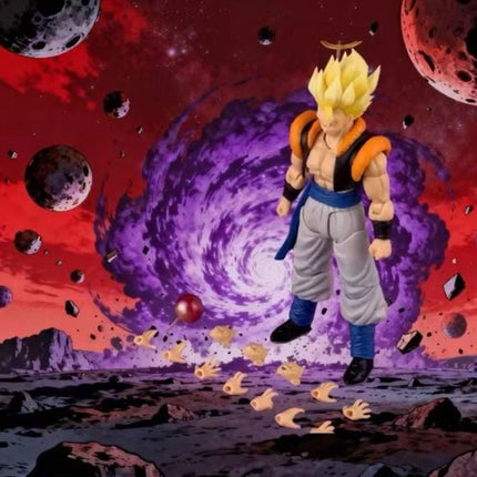 Demoniacal Fit SHF Gogeta Action Figure Dragon Ball Z Super Saiyan 16CM Movable Model Toy With Replaceable Hands For Anime Fans