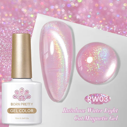 Sea Blue Silver Water Light Cat Magnetic Gel Nail Polish Nail Magnet Nail Gel Varnish Semi Permanent Gel Rainbow Cat Eye Glue