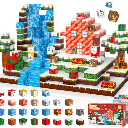 KAVOWORLD 3D Christmas Gifts STEM Magnetic Building Blocks 180PCS Magnetic Cubes Set for Kids Parent-Child Interactive Play Toys