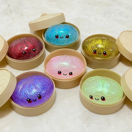 High Quality Simulation Flash Dumpling Pressure Ball Slow Rebound Soft Pinch Decompression Baozi Modeling Stress Relief Toy Gift