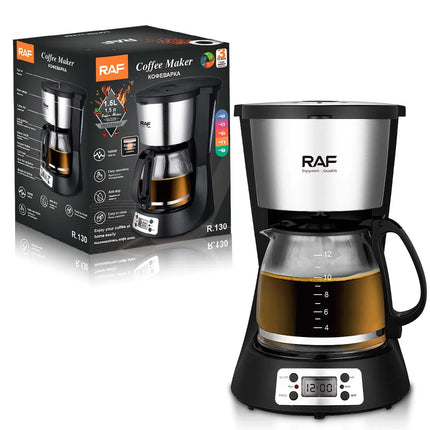 0.6L Electric Drip Coffee Makers 600W Household Coffee Machine 5 Cup Tea Coffe Pot Compact Coffee Maker with Reusable Filter