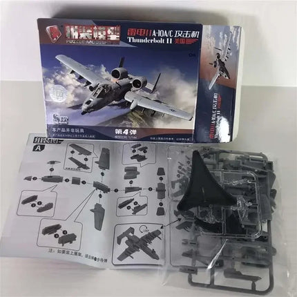 1Pcs 1/144 4D Assembly Airplane Mi24 Helicopter FC-1 J10 US Thunderbolt Fighter Reconnaissance Plane Transporter Military Toy