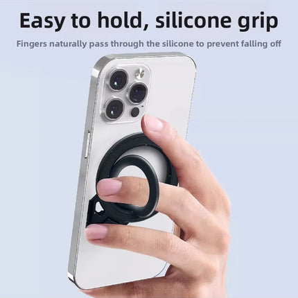 Aluminum alloy Magnetic Ring Phone Holder Ultra-thin strong magnetic N52 portable adjustable double-sided magnetic Phone Holder