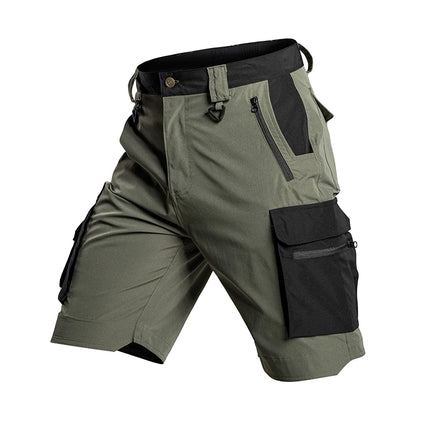 3-2-1Pcs Outdoor Training Work Shorts Men Multi-Pocket Tactical Cargo Pants Summer Thin Waterproof Quick Dry Climbing Shorts