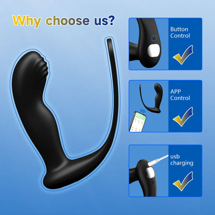 Unisex Dildo Prostate Massager Remote Control Plus APP Vibrator Gay Butt Plug Wireless Remote Control Butt Plug Adult Products