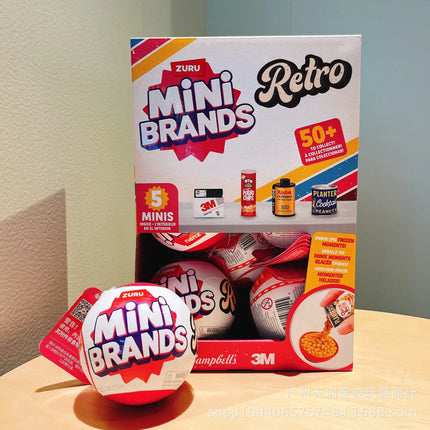New Zuru Mini Brands Retro 5 Surprise Blind Ball 5 Minis Inside 50+ Retro Collectibles Mystery Capsule Toy For Collectors Gift