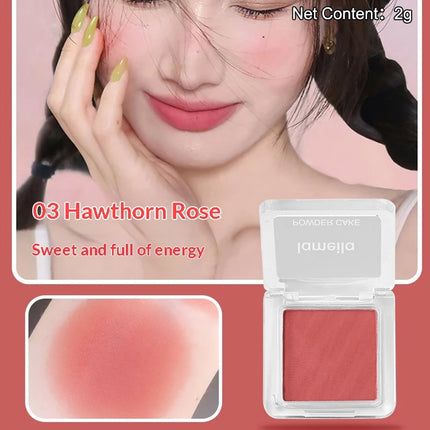 1Pc Face Blusher Matte Natural Cheek Tint Brighten Face Waterproof Face Contouring Cosmetics Blush Powder Soft Female Makeup