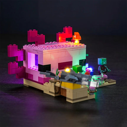 LED Light Kit for Axolotl House Building Set - USB & Battery Powered Lighting