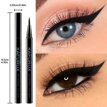3PCS Black Eyeliner Pencile+Mascara+Liquid Eyeliner Pen Set Waterproof Smudge-Proof for Bold Eye Makeup Gifts Natural Eyeliner