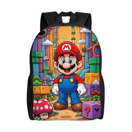3D Printing M-Marioed Backpacks for Boys Girls Cartoon Yoshi College School Travel Bags Men Women Bookbag Fits 15 Inch Laptop