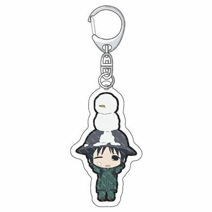 Fashion Anime Girls Last Tour Keychain Kawaii Chito and Yuri Cartoon Figures Acrylic Pendant Key Chain Backpack Bag Ornament