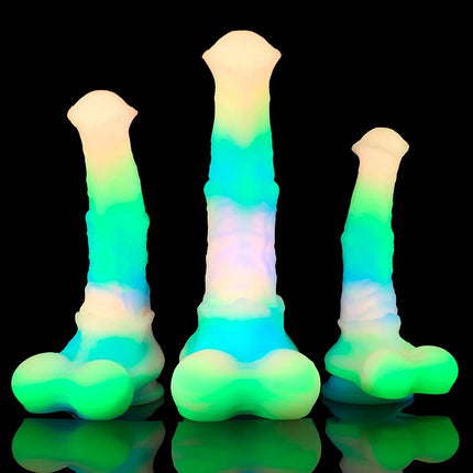 Dildo Horse Dick Anal Plug in Four Colors Noctilucent Butt Sex Toys Prostate G-spot Massager Anal Penetration Men Masturbator 18
