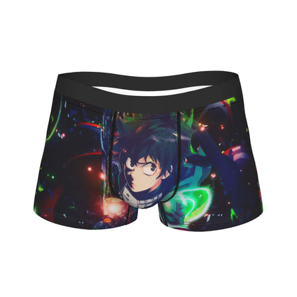 Men's My Hero Academia Anime Long Underwear Deku Bakugo Funny Boxer Briefs Shorts Panties Male Soft Underpants M-XXL