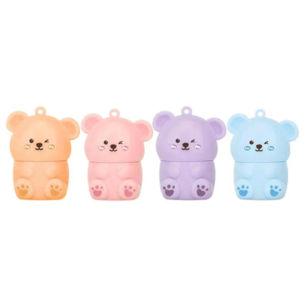 Long Lasting Nourishing Lip Balm Cute Bear Fruit Moisturizing Lip Balm Prevent Dryness & Hydrating Winter Care Lip Balm Lip Care