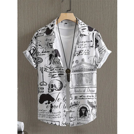 New 3D Dinosaur Printing Shirts for Men Plants Mushroom Graphic Shirts for Women Children Fashion Hawaiian Shorts & Blouses Tops