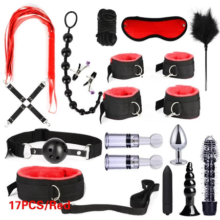 Leather BDSM Kit Handcuffs Sex Toys Games For Couples Body Harness Cuffs Bondage Straps Erotic Adult Sex Toys for Party Sexy