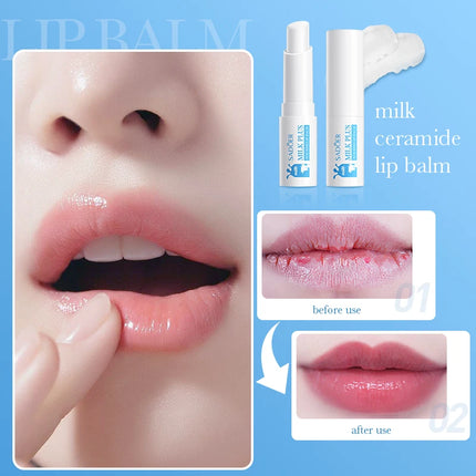 Ceramide Milk MoisturizingLip Balm Moisturizing Anti Cracking lipstick Deep Nourishing  Hydrating Lips Skin Care