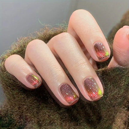 S82 Neon Sky - 10ml No - bake Cat's Eye Nail Polish. It dries quickly and lasts long. With a mysterious and deep main color