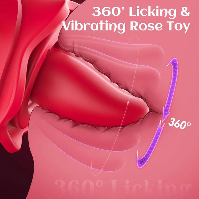 APP Control G Spot Rose Sex Toy 7 Sucking 10 Tongue 360° Licking Vibrating Clit Sucker Vibrators Removable Cup Nipple Clamps