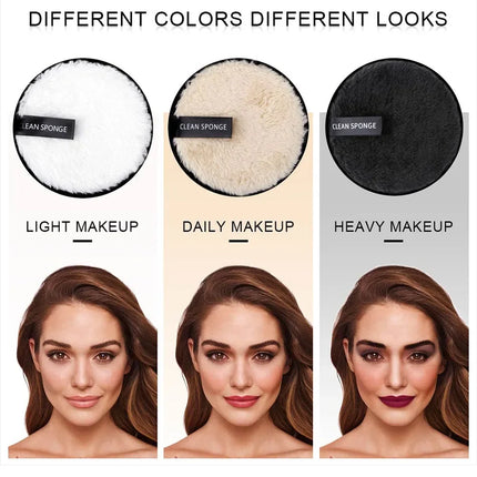 3Pcs Reusable Make Up Remover Pads Cotton Wipes Face Cleansing Sponge Cosmetics Microfiber Washable MakeUp Towel Skin Care Tools