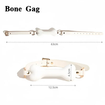 Adult BDSM Products Bondage Sex Toy Kits with PU Leather Handcuffs Collar Mask Bone Plug Game Accessories for Couple Erotic Shop