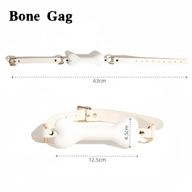 Adult BDSM Products Bondage Sex Toy Kits with PU Leather Handcuffs Collar Mask Bone Plug Game Accessories for Couple Erotic Shop
