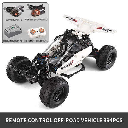 MOULD KING 394PCS 18001 Desert Racing Technical Car Assembly Toy MOC-1812 Motorized PF Buggy 2 Truck Model Building Blocks Brick