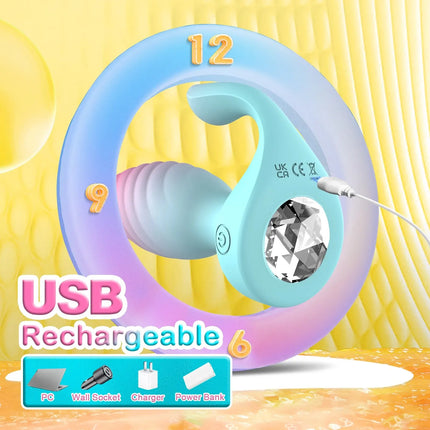 2 in 1 Butt Plug Remote Control Vibrator Prostate Massager Dual Motors Anal Vibrator With Crystal Diamond Adult Sex Toy 18+