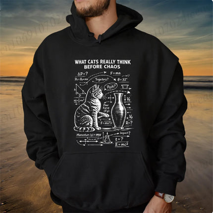 Funny Cat Science Design Personalized Men Women Hoodies Sweatshirt Physics Cat Meme Casual Hoody Fashion Brand Shirts Hoodies