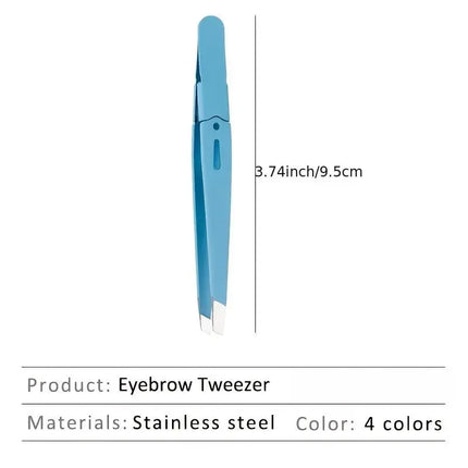 High-Quality Eyebrow Tweezer Colorful Hair Beauty Fine Hairs Puller Stainless Steel Slanted Eye Brow Clips Removal Makeup Tools