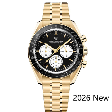 PAGANI DESIGN 2026 New V5 PD1701 Men's Watches Luxury Quartz Watch Men Sport Speed Chronograph AR Sapphire glass 100M Waterproof